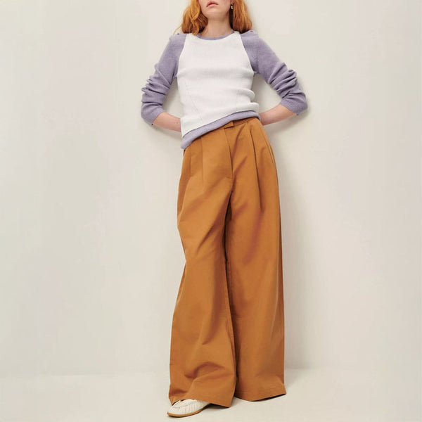 SESSUN Rivera Large Pants with Pleats in Malt