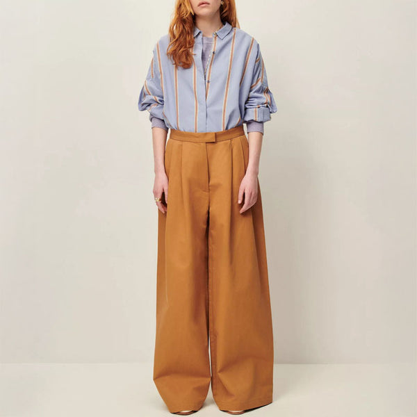 SESSUN Celona Shoulder Pleats Shirt in Lavender Malt