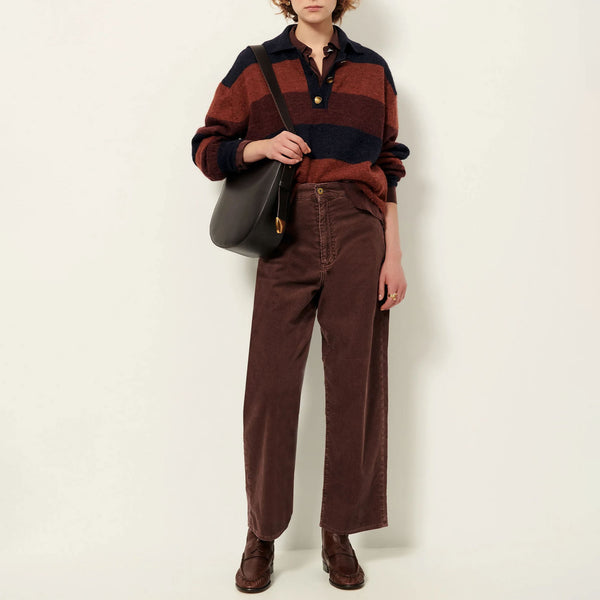 SESSUN Velvet Cruise Trousers in Coffea