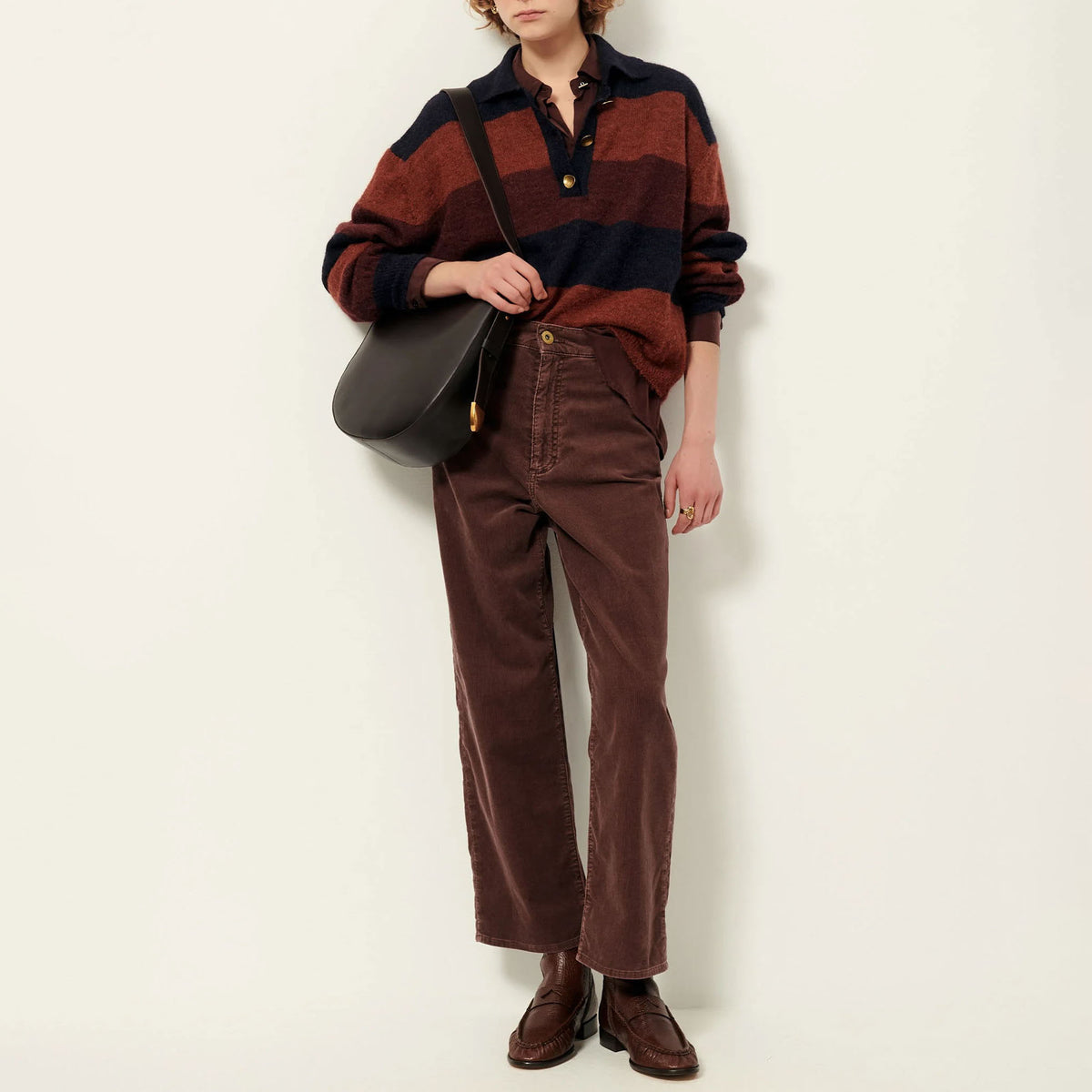 SESSUN Velvet Cruise Trousers in Coffea