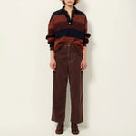 SESSUN Velvet Cruise Trousers in Coffea