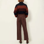 SESSUN Velvet Cruise Trousers in Coffea