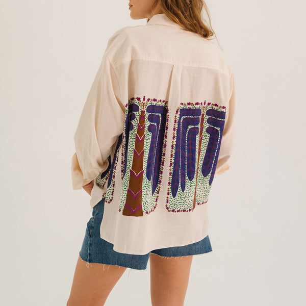 TINSELS Wyoming Palmito Long Sleeve Shirt in Pecan