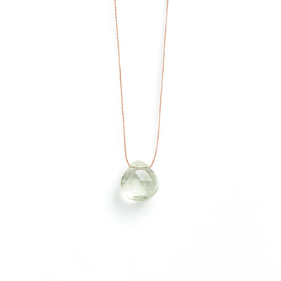 WANDERLUST LIFE Fine Chord Necklace in Mint Green Amethyst