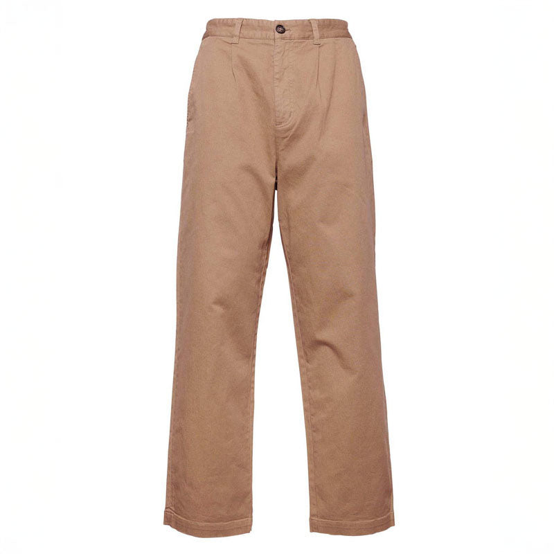 BARBOUR Washed Stretch Twill Relaxed Fit Trousers in Stone