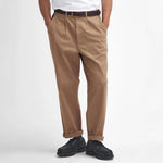 BARBOUR Washed Stretch Twill Relaxed Fit Trousers in Stone