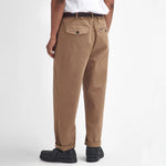 BARBOUR Washed Stretch Twill Relaxed Fit Trousers in Stone
