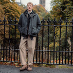 BARBOUR Washed Stretch Twill Relaxed Fit Trousers in Stone