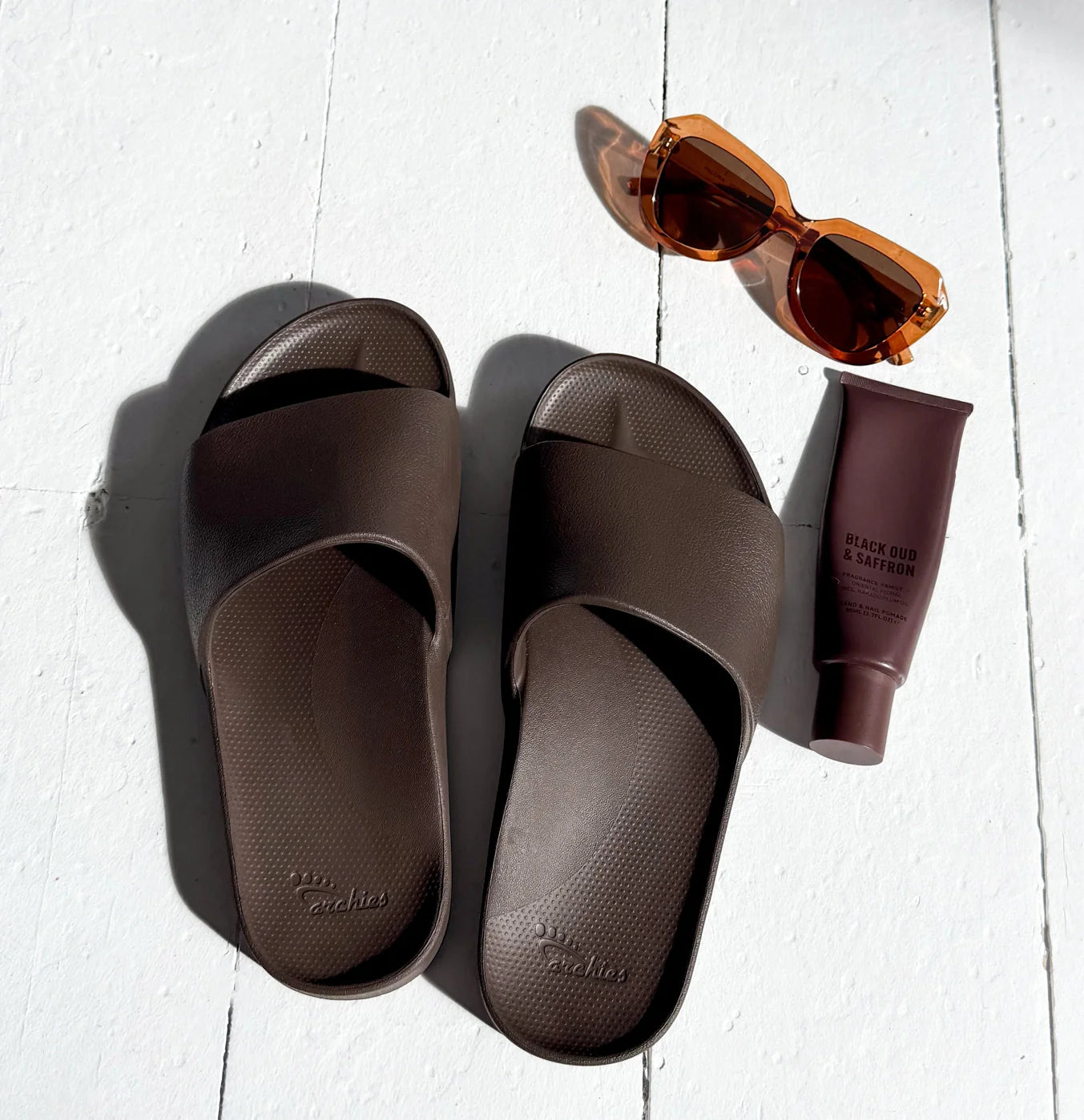 ARCHIES Arch Support Slides in Brown