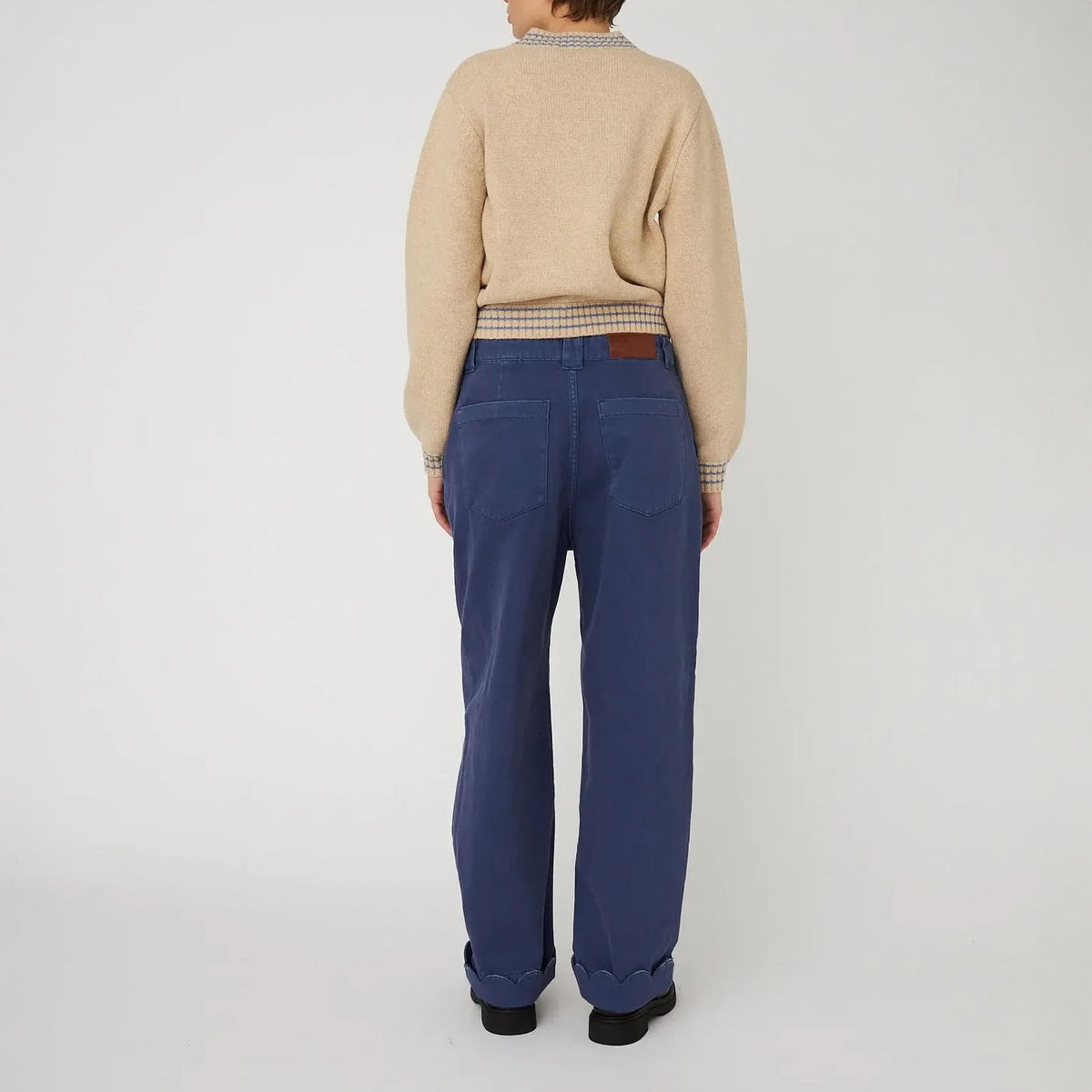 STELLA NOVA Embroidered Apple Sweater in Soft Powder