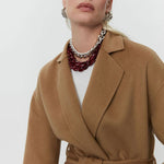 DAY BIRGER ET MIKKELSEN Wright Double Faced Wool Coat in Tree House
