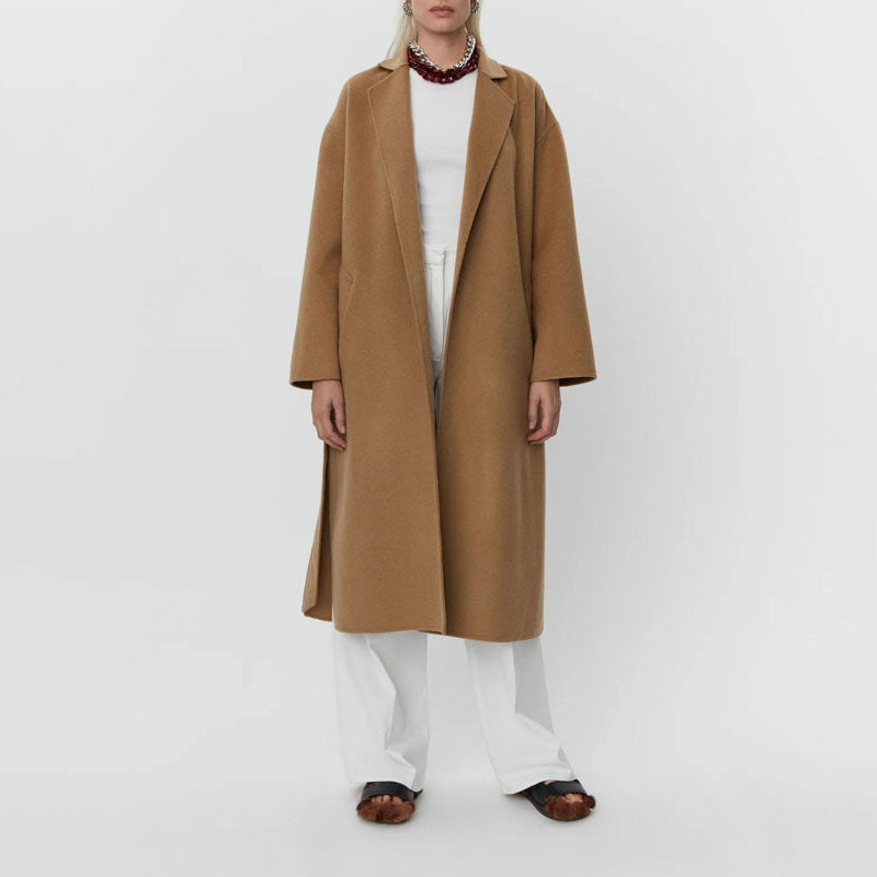 DAY BIRGER ET MIKKELSEN Wright Double Faced Wool Coat in Tree House