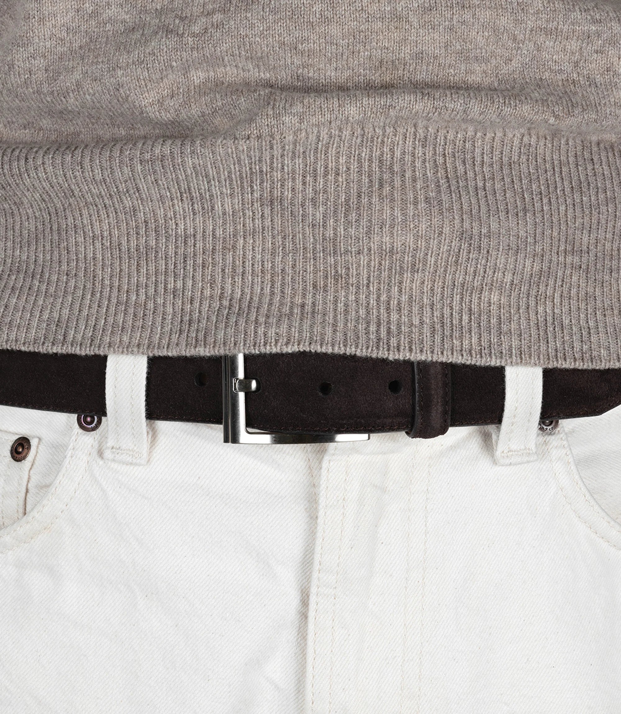 LOAKE William Suede Belt in Brown