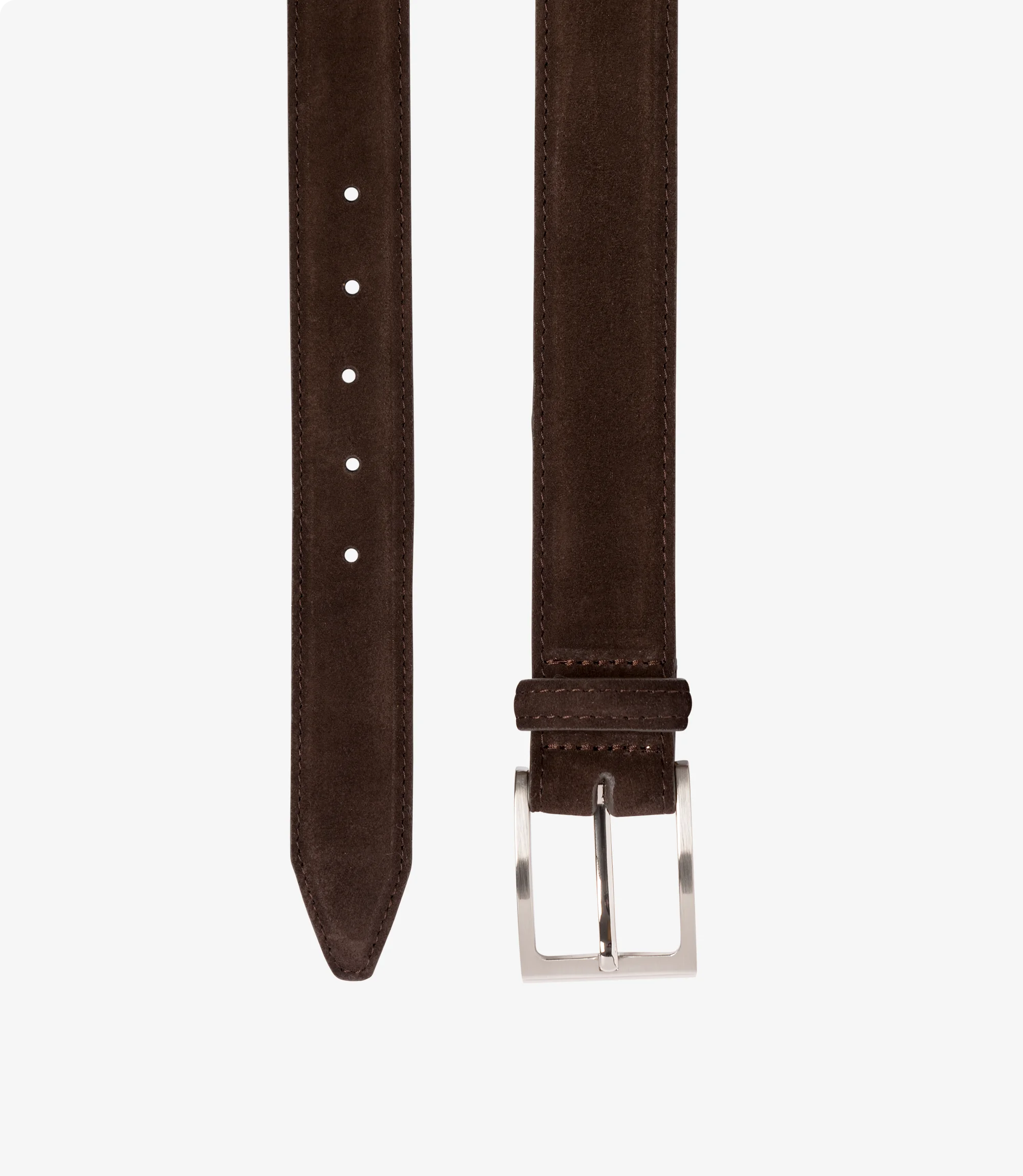 LOAKE William Suede Belt in Brown
