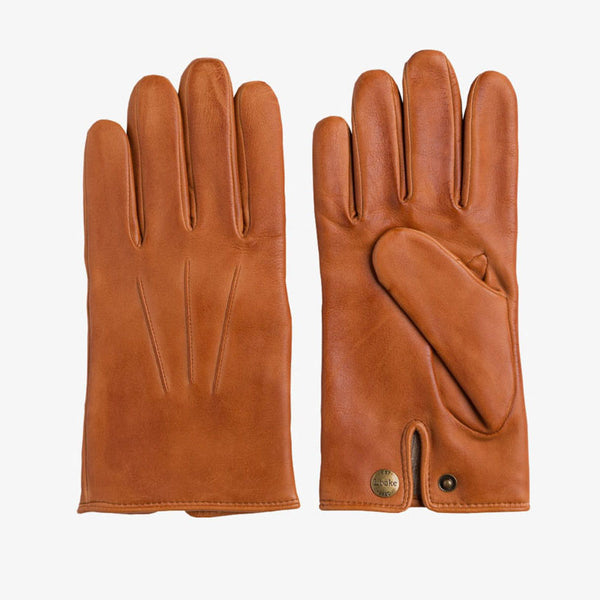 LOAKE Shackleton Gloves in Tan Soft Leather