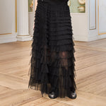 BLACK COLOUR BCAngelina Mesh Skirt in Black