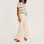 TINSELS Xulu Radio Wide Leg Trousers in Meringue