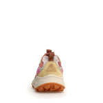 FLOWER MOUNTAIN Yamano 3 Womens Suede/Nylon Trainers in Cream/Taupe/Military