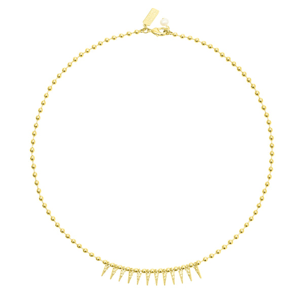 TALIS CHAINS CZ Spike Drop Necklace in Gold