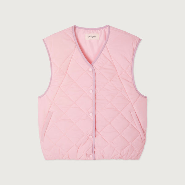 AMERICAN VINTAGE Yupibam Short Buttoned Gilet in Petale