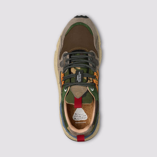 FLOWER MOUNTAIN Yamano 3 Mens Suede/Nylon Trainers in Dark Grey/Anthracite/Black