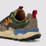 FLOWER MOUNTAIN Yamano 3 Mens Suede/Nylon Trainers in Dark Grey/Anthracite/Black