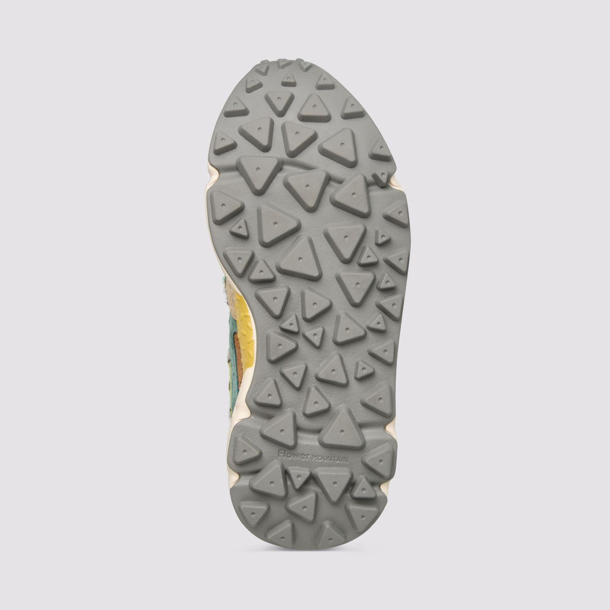 FLOWER MOUNTAIN Yamano 3 Womens Suede/Teddy Trainers in Grey/Taupe/Dark Green