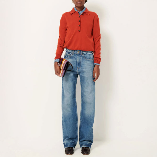 SESSUN Yanaka Polo Jumper in Vitamin