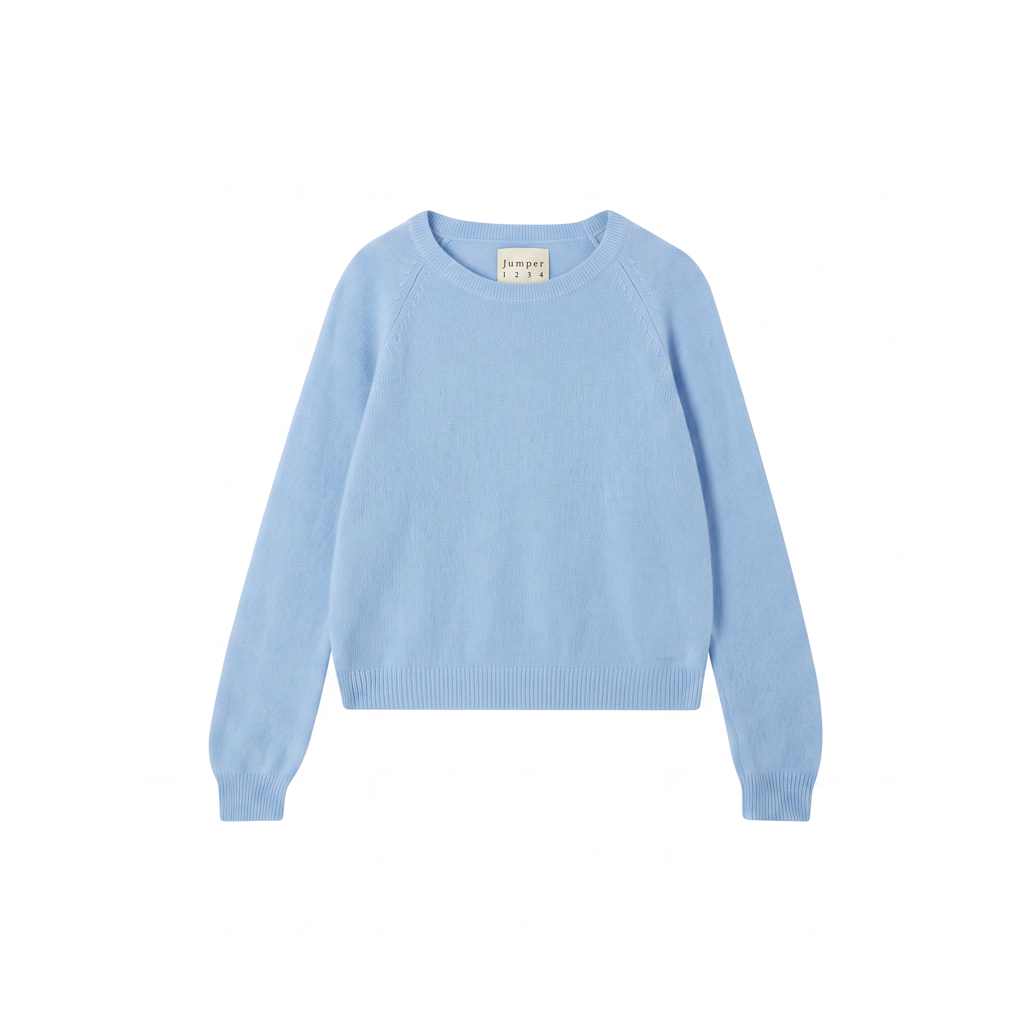 JUMPER 1234 Cashmere Crop Crew Neck Jumper in Aurora