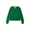 JUMPER 1234 Cashmere Crop Crew Neck Jumper in Olive Green