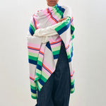 JUMPER 1234 Cabana Stripe Wrap Cardigan in Multi