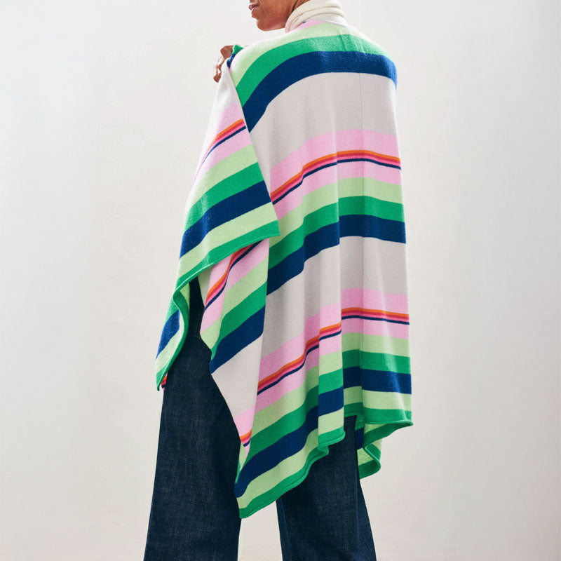 JUMPER 1234 Cabana Stripe Wrap Cardigan in Multi