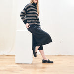 JUMPER 1234 Stripe Breton Jumper in Midnight Navy/Cloudy
