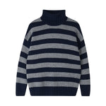 JUMPER 1234 Stripe Breton Jumper in Midnight Navy/Cloudy