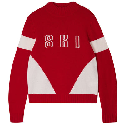 JUMPER 1234 Contrast Ski Turtle in Red/White