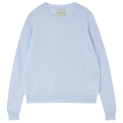 JUMPER 1234 Distressed Crew in Pale Blue