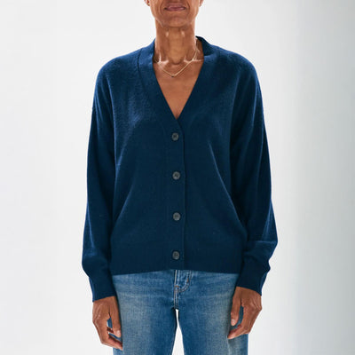 JUMPER 1234 Beach Cardigan in Navy Rose