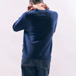 JUMPER 1234 Cashmere Bow Pocket Cardigan in Navy