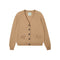 JUMPER 1234 Cashmere Bow Pocket Cardigan in Camel