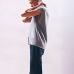 JUMPER 1234 Boyfriend Button Vest in Cloudy