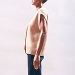 JUMPER 1234 Boyfriend Button Vest in Cloudy