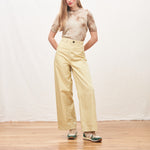 JUMPER 1234 Batik Cashmere Knit T-Shirt in Jasmine/Sandstone