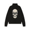 JUMPER 1234 Cashmere Wool Skull Roll Collar in Black