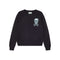 JUMPER 1234 Cashmere Wool Skull Patch Crew in Black