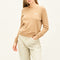 JUMPER 1234 Cashmere Naughty Crew in Sandstone