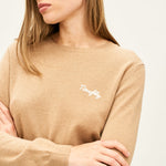 JUMPER 1234 Cashmere Naughty Crew in Sandstone