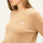 JUMPER 1234 Cashmere Naughty Crew in Sandstone
