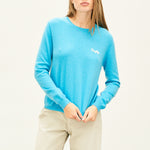 JUMPER 1234 Cashmere Naughty Crew in Mint Blue