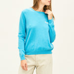 JUMPER 1234 Cashmere Naughty Crew in Mint Blue
