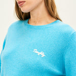 JUMPER 1234 Cashmere Naughty Crew in Mint Blue